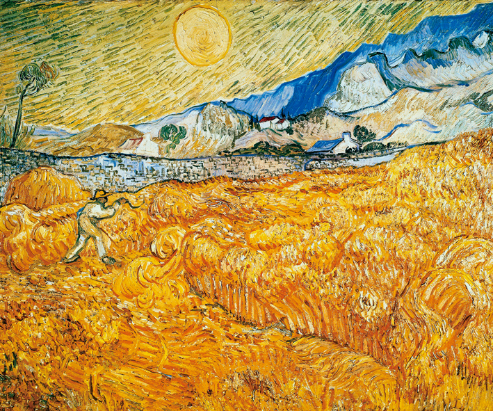  文森特·威廉·梵高  Vincent Willen Van Gogh ——日出中的麦田与死神